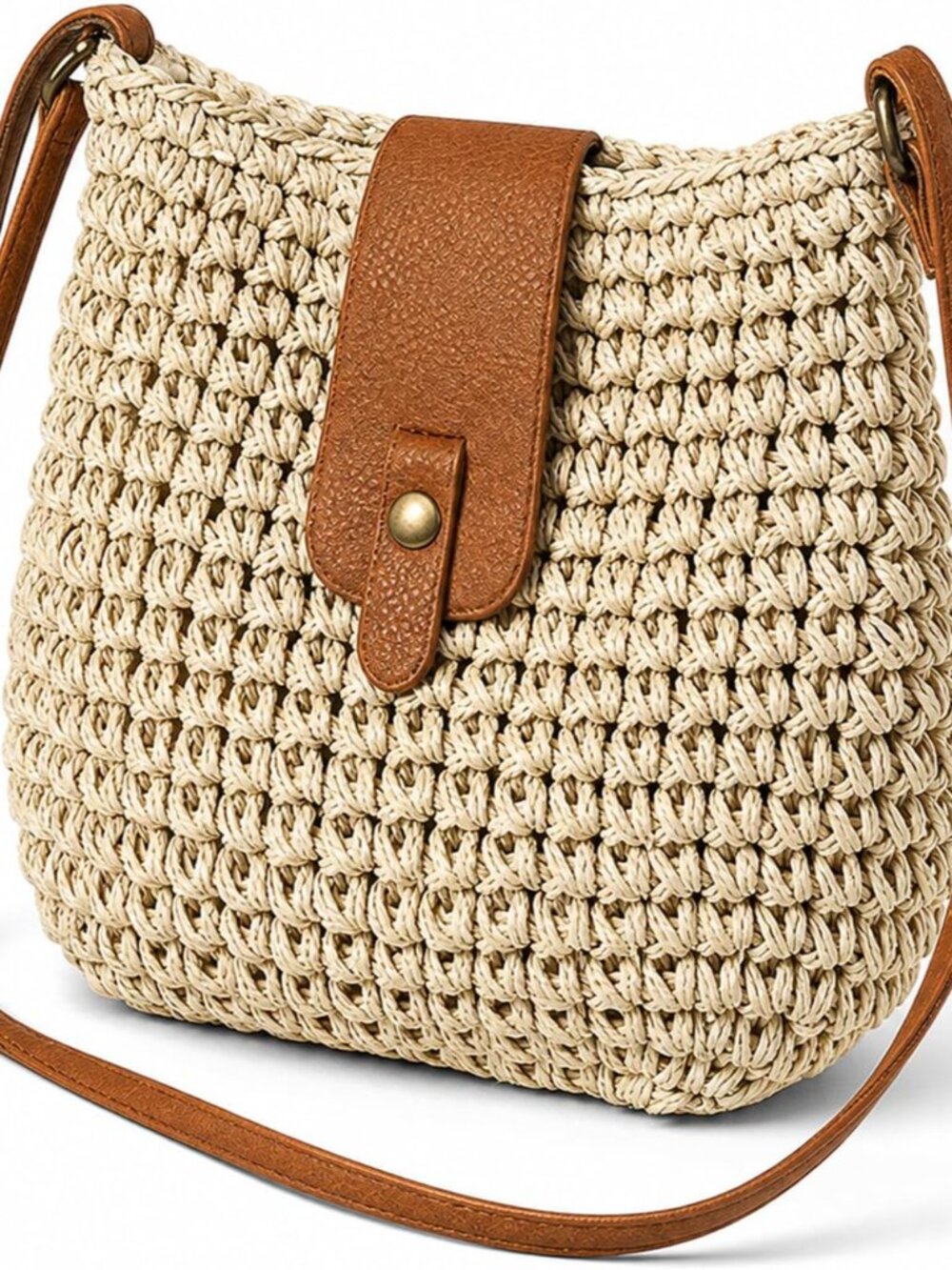 Summer Beach Straw Crossbody Bags for Women Woven Purse Vacation Handbags Straw